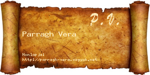 Parragh Vera névjegykártya